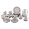 Service à Café Bjørn Wiinblad pour Rosenthal Pink Lotus en Porcelaine, 1980s, Set de 39 1