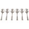 Georg Jensen Old Danish Bouillon Spoons in Sterling Silver, 1940s, Set of 6 1