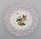 Antique Pierced Meissen Plates with Hand-Painted Bird Motifs, Set of 4, Image 7