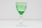 Art of Green Clear Faceted Crystal Wine Glasses from Val Saint Lambert, Belgium, 1920s, Set of 11 3