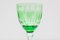 Art of Green Clear Faceted Crystal Wine Glasses from Val Saint Lambert, Belgium, 1920s, Set of 11 6