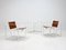 Steel & Leather FM62 Chairs & Side Table by Radboud Van Beekum for Pastoe, 1980s, Set of 3 6