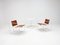 Steel & Leather FM62 Chairs & Side Table by Radboud Van Beekum for Pastoe, 1980s, Set of 3 2