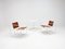 Steel & Leather FM62 Chairs & Side Table by Radboud Van Beekum for Pastoe, 1980s, Set of 3, Image 2