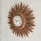 Giltwood Sunburst Wall Clock from Stijlklokkenfabriek C.J.H. Sens en Zonen, 1960s, Image 2