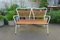 Mid-Century Danish Teak and Tubular Steel Garden Bench from Daneline 1