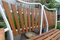 Mid-Century Danish Teak and Tubular Steel Garden Bench from Daneline 3