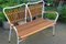 Mid-Century Danish Teak and Tubular Steel Garden Bench from Daneline 11