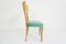 Italian Lemon Wood and Celadon Velvet Dining Chair by Silvio Cavatorta, 1950s 2