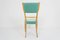 Italian Lemon Wood and Celadon Velvet Dining Chair by Silvio Cavatorta, 1950s 4