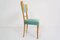Italian Lemon Wood and Celadon Velvet Dining Chair by Silvio Cavatorta, 1950s 3