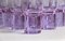 Italienische Violette Kristallgläser, 1970er, 10er Set 5