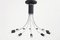 Lámpara de araña de montaje de 9 brazos italiana estilo Gino Sarfatti para Arteluce, años 60, Imagen 1