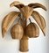 Vintage French Rattan Palm Tree Sconces, Set of 2, Image 11