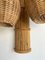 Französische Vintage Rattan Palmen Wandlampen, 2er Set 7