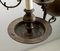 Lámpara de araña barroca italiana de bronce con 5 brazos, década de 1700, Imagen 18
