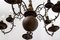 Italienischer Barocker Italienischer Kronleuchter mit Fünf Leuchten aus Bronze, 1700er 5