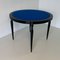 Black and Blue Velvet Game or Card Table, 1950s 4