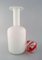 Große Vase oder Flasche aus weißem Kunstglas mit Kugel von Otto Brauer für Holmegaard, 1960er 4