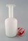 Large Vase or Bottle in White Art Glass with Ball by Otto Brauer for Holmegaard, 1960s 4