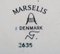 Bol Marselis en Faïence avec Motif Géométrique par Nils Thorsson pour Aluminia 5
