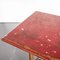 French Bistro Dining Table with Red Top, France, 1930s 3
