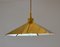 Belgian Brass Umbrella Shaped Pendant Lamps, 1970s, Set of 2, Image 7