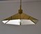 Belgian Brass Umbrella Shaped Pendant Lamps, 1970s, Set of 2, Image 6