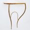 Mid-Century Italian Brass Console Table with a Marble Top, Image 2