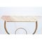 Mid-Century Italian Brass Console Table with a Marble Top 4