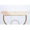 Mid-Century Italian Brass Console Table with a Marble Top, Image 4