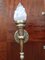 Art Deco Bronze and Glass Torch Sconces, 1930s, Set of 4 1