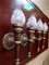 Art Deco Bronze and Glass Torch Sconces, 1930s, Set of 4 9