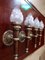 Art Deco Bronze and Glass Torch Sconces, 1930s, Set of 4, Image 9