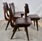 Maroon Leatherette Chairs by Louis van Teeffelen, 1960s, Set of 4, Image 3