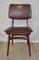 Maroon Leatherette Chairs by Louis van Teeffelen, 1960s, Set of 4 1