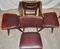 Maroon Leatherette Chairs by Louis van Teeffelen, 1960s, Set of 4 16