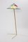 Austrian Brass Bamboo Claw Foot Floor Lamp from J.T.Kalmar, 1950s 5