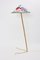 Lámpara de pie austriaca con patas de bambú de JTKalmar, años 50, Imagen 2