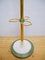 German Tubular Steel and Brass Crackle Finish Coat Rack with Umbrella Rack, 1950s 5