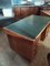 Large Italian Linoleum Top Desk with Side Drawers, 1950s 2