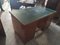 Large Italian Linoleum Top Desk with Side Drawers, 1950s 4