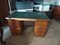 Large Italian Linoleum Top Desk with Side Drawers, 1950s, Image 1