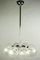 Lámpara de techo vintage grande de vidrio y metal cromado, Imagen 7