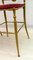 Mid-Century Modern Brass Him & Her Dining Chairs by Gaetano Descalzi for Chiavari, Italy, 1950s, Set of 2 10