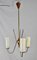 3-Arm Ceiling Lamp, 1950s, Image 1