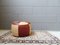 Mid-Century Moroccan Bordeaux Cream Pouf 3