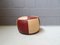 Pouf Bordeaux Crème Mid-Century, Maroc 8