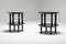 Tables d'Appoint Vintage Vernis Noir Laque, 1970s, Set de 2 6