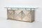 Credenza with Clear Glass Top from Maison Jansen, 1970s, Image 3
